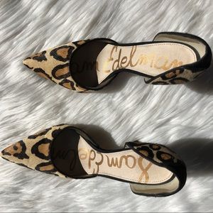 Sam Edelman Leopard Calf Fur Pumps